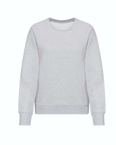 Just Hoods Hagyományos szabású Női kereknyakú pulóver AWJH030F, Heather Grey-M