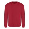 Just Hoods Uniszex hagyományos szabású kereknyakú pulóver AWJH030, Fire Red-4XL
