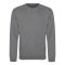 Just Hoods Uniszex hagyományos szabású kereknyakú pulóver AWJH030, Graphite Heather-L