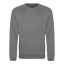 Just Hoods Uniszex hagyományos szabású kereknyakú pulóver AWJH030, Graphite Heather-L