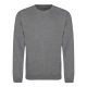 Just Hoods Uniszex hagyományos szabású kereknyakú pulóver AWJH030, Graphite Heather-M