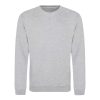 Just Hoods Uniszex hagyományos szabású kereknyakú pulóver AWJH030, Heather Grey-4XL