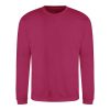 Just Hoods Uniszex hagyományos szabású kereknyakú pulóver AWJH030, Hot Pink-L
