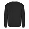 Just Hoods Uniszex hagyományos szabású kereknyakú pulóver AWJH030, Jet Black-XS