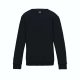 Just Hoods Környakas gyerek pulóver bolyhozott belsővel AWJH030J, Deep Black-1/2