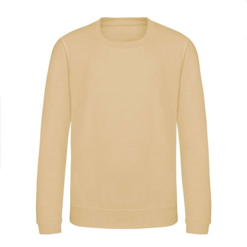 Just Hoods Környakas gyerek pulóver bolyhozott belsővel AWJH030J, Desert Sand-9/11