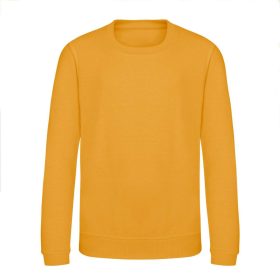   Just Hoods Környakas gyerek pulóver bolyhozott belsővel AWJH030J, Mustard-5/6