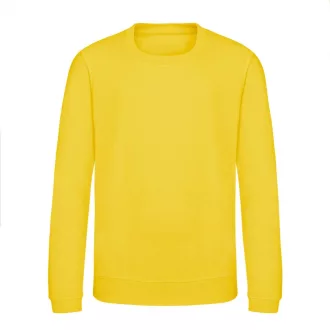   Just Hoods Környakas gyerek pulóver bolyhozott belsővel AWJH030J, Sun Yellow-5/6