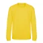 Just Hoods Környakas gyerek pulóver bolyhozott belsővel AWJH030J, Sun Yellow-7/8