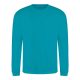 Just Hoods Uniszex hagyományos szabású kereknyakú pulóver AWJH030, Lagoon Blue-S