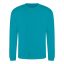 Just Hoods Uniszex hagyományos szabású kereknyakú pulóver AWJH030, Lagoon Blue-XS
