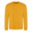 Just Hoods Uniszex hagyományos szabású kereknyakú pulóver AWJH030, Mustard-2XL