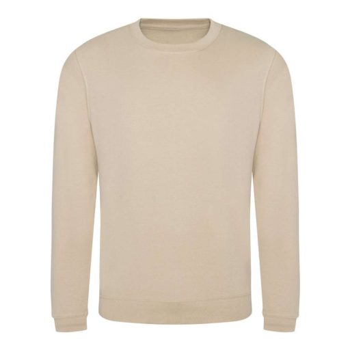 Just Hoods Uniszex hagyományos szabású kereknyakú pulóver AWJH030, Nude-XL