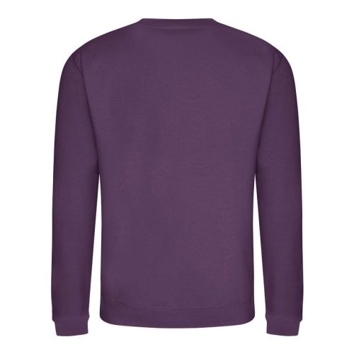Just Hoods Uniszex hagyományos szabású kereknyakú pulóver AWJH030, Plum-XL