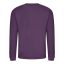 Just Hoods Uniszex hagyományos szabású kereknyakú pulóver AWJH030, Plum-XL