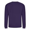 Just Hoods Uniszex hagyományos szabású kereknyakú pulóver AWJH030, Purple-3XL