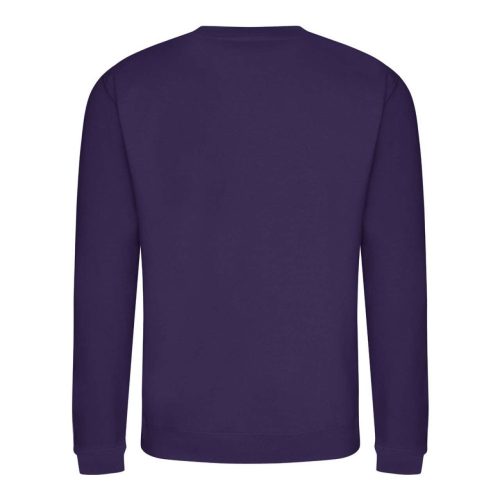 Just Hoods Uniszex hagyományos szabású kereknyakú pulóver AWJH030, Purple-3XL