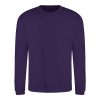 Just Hoods Uniszex hagyományos szabású kereknyakú pulóver AWJH030, Purple-XS