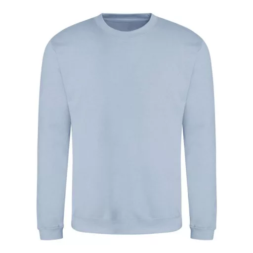 Just Hoods Uniszex hagyományos szabású kereknyakú pulóver AWJH030, Sky Blue-M