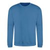 Just Hoods Uniszex hagyományos szabású kereknyakú pulóver AWJH030, Sapphire Blue-S