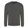 Just Hoods Uniszex hagyományos szabású kereknyakú pulóver AWJH030, Steel Grey-L