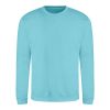 Just Hoods Uniszex hagyományos szabású kereknyakú pulóver AWJH030, Turquoise Surf-2XL