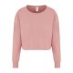 Just Hoods Női rövid fazonú környakas pulóver AWJH035, Dusty Pink-XS