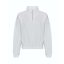 Just Hoods Női 1/4 cipzáras galléros pulóver AWJH037, Arctic White-XL