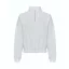 Just Hoods Női 1/4 cipzáras galléros pulóver AWJH037, Arctic White-XS