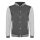 Just Hoods AWJH043 patentos, vastag férfi pulóver, Charcoal/Heather Grey-R-2XL