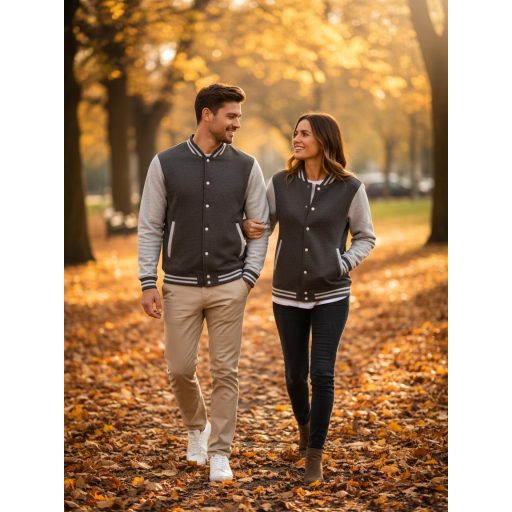 Just Hoods AWJH043 patentos, vastag férfi pulóver, Charcoal/Heather Grey-R-2XL