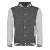 Just Hoods AWJH043 patentos, vastag férfi pulóver, Charcoal/Heather Grey-R-m