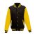 Just Hoods patentos vastag férfi pulóver AWJH043, Jet Black/Sun Yellow-XL