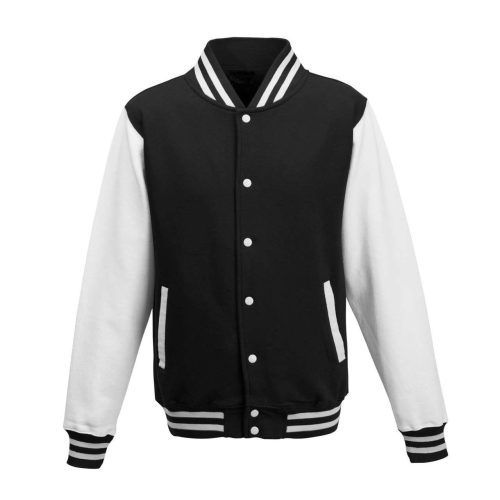 Just Hoods patentos vastag férfi pulóver AWJH043, Jet Black/White-XS