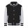 Just Hoods patenttal záródó vastag gyerek pulóver AWJH043J, Jet Black/Heather Grey-7/8