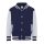 Just Hoods patenttal záródó vastag gyerek pulóver AWJH043J, Oxford Navy/Heather Grey-7/8