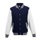 Just Hoods patentos vastag férfi pulóver AWJH043, Oxford Navy/White-L