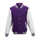Just Hoods patentos vastag férfi pulóver AWJH043, Purple/Arctic White-2XL