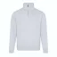 Just Hoods Uniszex 1/4 cipzáras galléros pulóver AWJH046, Heather Grey-L