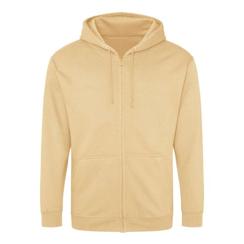 Just Hoods cipzáros kapucnis férfi pulóver AWJH050, Desert Sand-S