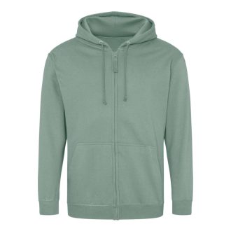   Just Hoods cipzáros kapucnis férfi pulóver AWJH050, Dusty Green-S