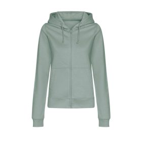   Just Hoods kapucnis Női pulóver, elején végig cipzárral AWJH050F, Dusty Green-XS