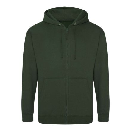 Just Hoods cipzáros kapucnis férfi pulóver AWJH050, Forest Green-XL