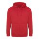 Just Hoods cipzáros kapucnis férfi pulóver AWJH050, Fire Red-L