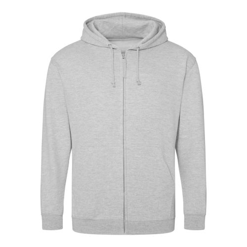 Just Hoods cipzáros kapucnis férfi pulóver AWJH050, Heather Grey-S