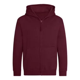   Just Hoods Gyerek cipzáras kapucnis pulóver AWJH050J, Burgundy-5/6