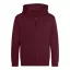 Just Hoods Gyerek cipzáras kapucnis pulóver AWJH050J, Burgundy-7/8