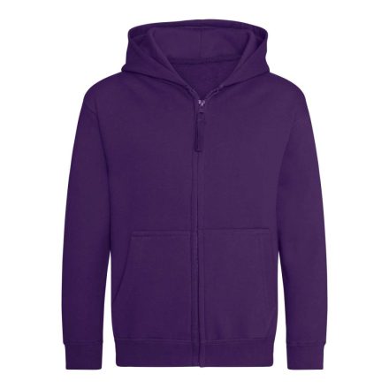 Just Hoods Gyerek cipzáras kapucnis pulóver AWJH050J, Purple-12/13