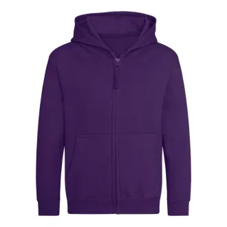   Just Hoods Gyerek cipzáras kapucnis pulóver AWJH050J, Purple-5/6