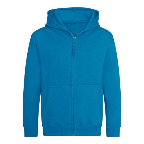 Just Hoods Gyerek cipzáras kapucnis pulóver AWJH050J, Sapphire Blue-3/4